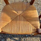 6 Old Straw Chairs