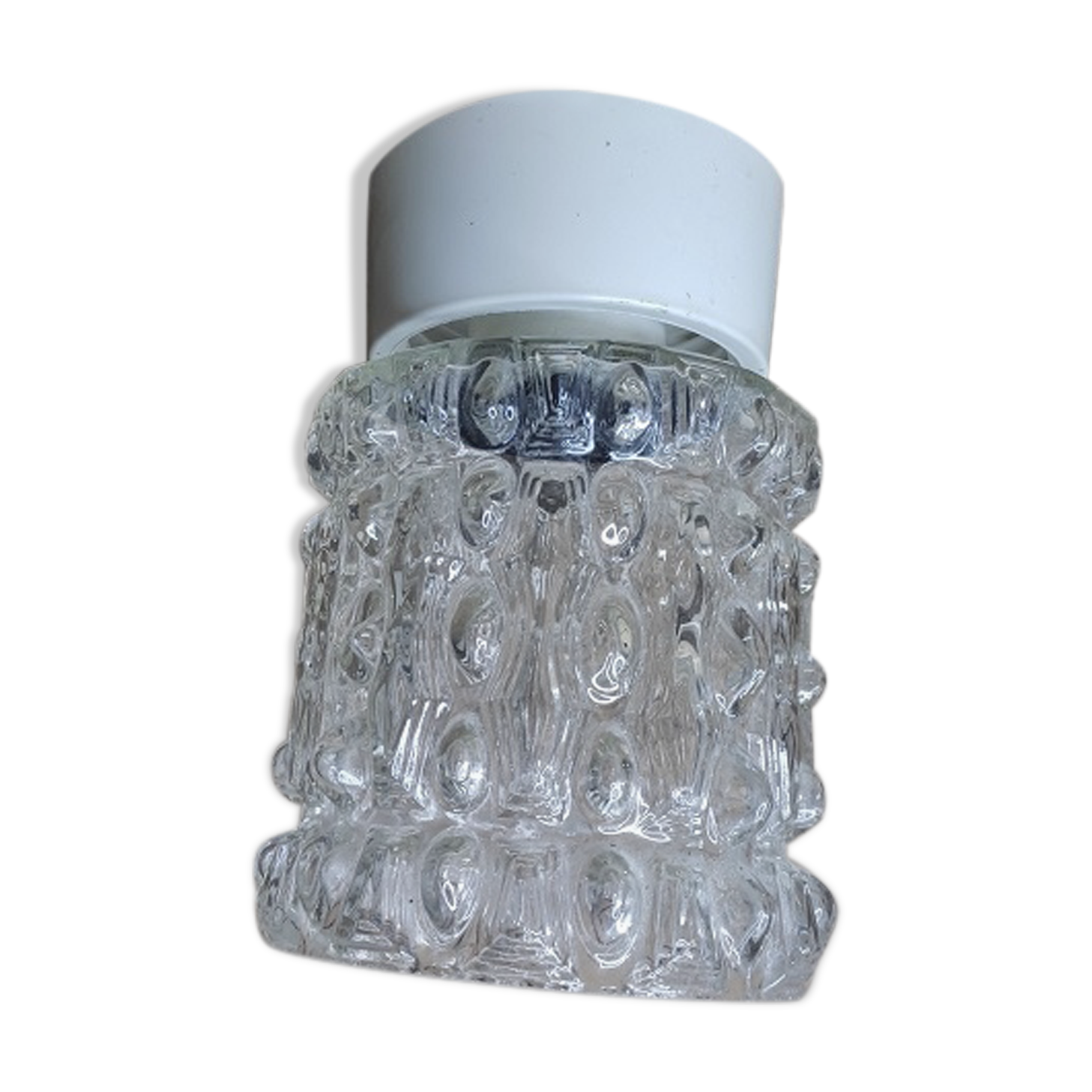 Ceiling lamp globe Original wall lamp in vintage antique molded glass