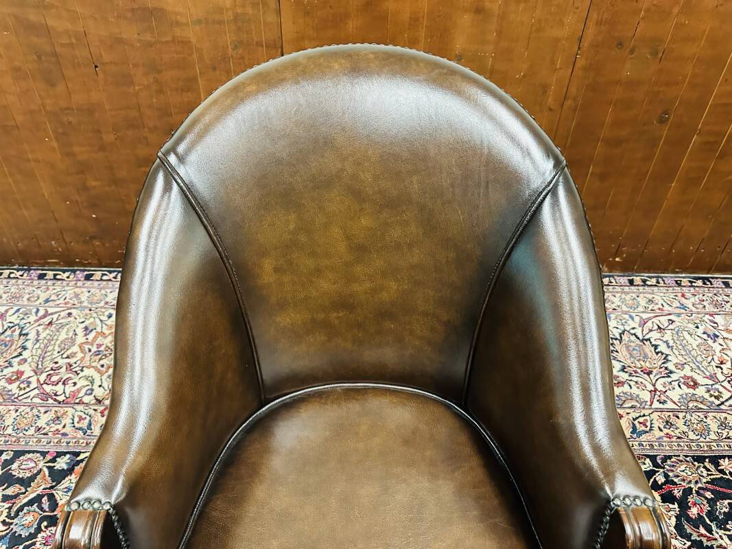 Chaise de bureau Chesterfield marron