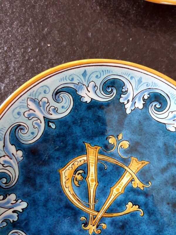 Plate Emile Balon (1859-1929), successor of Ulysses - Faience of Blois