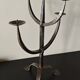 Large Brutalist Wrought Metal Candlestick - Early 20th Century