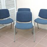 Series of 4 chairs DSC 106 Castelli by Piretti 1972