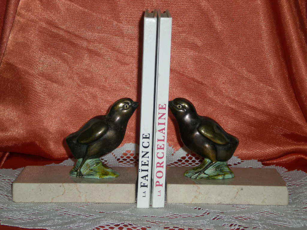 Pair of art deco bookends