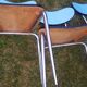 4 chaises vintages en formica bleues