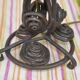Art deco lamp, wrought iron foot