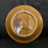 Dish or plate Morocco hollow enameled ceramic made and hand painted old vintage decoration