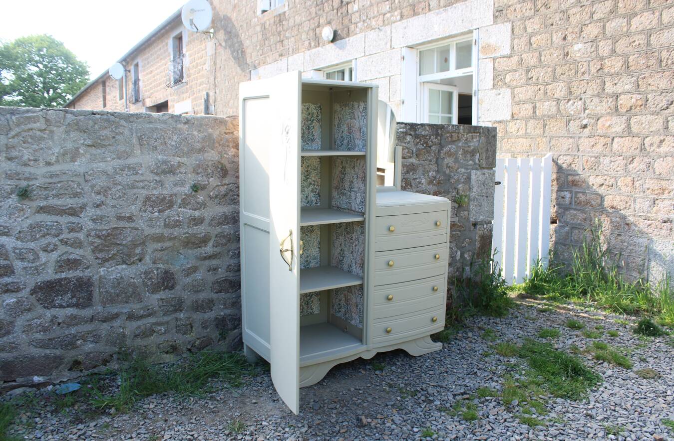 Asymmetrical art deco wardrobe