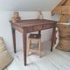 Old farmhouse side table in country style