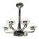 Art Deco Chandelier in Black Lacquer and Glass, 1930