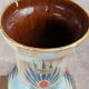 Large vintage vase Saint-Clément France – hand-painted floral decoration