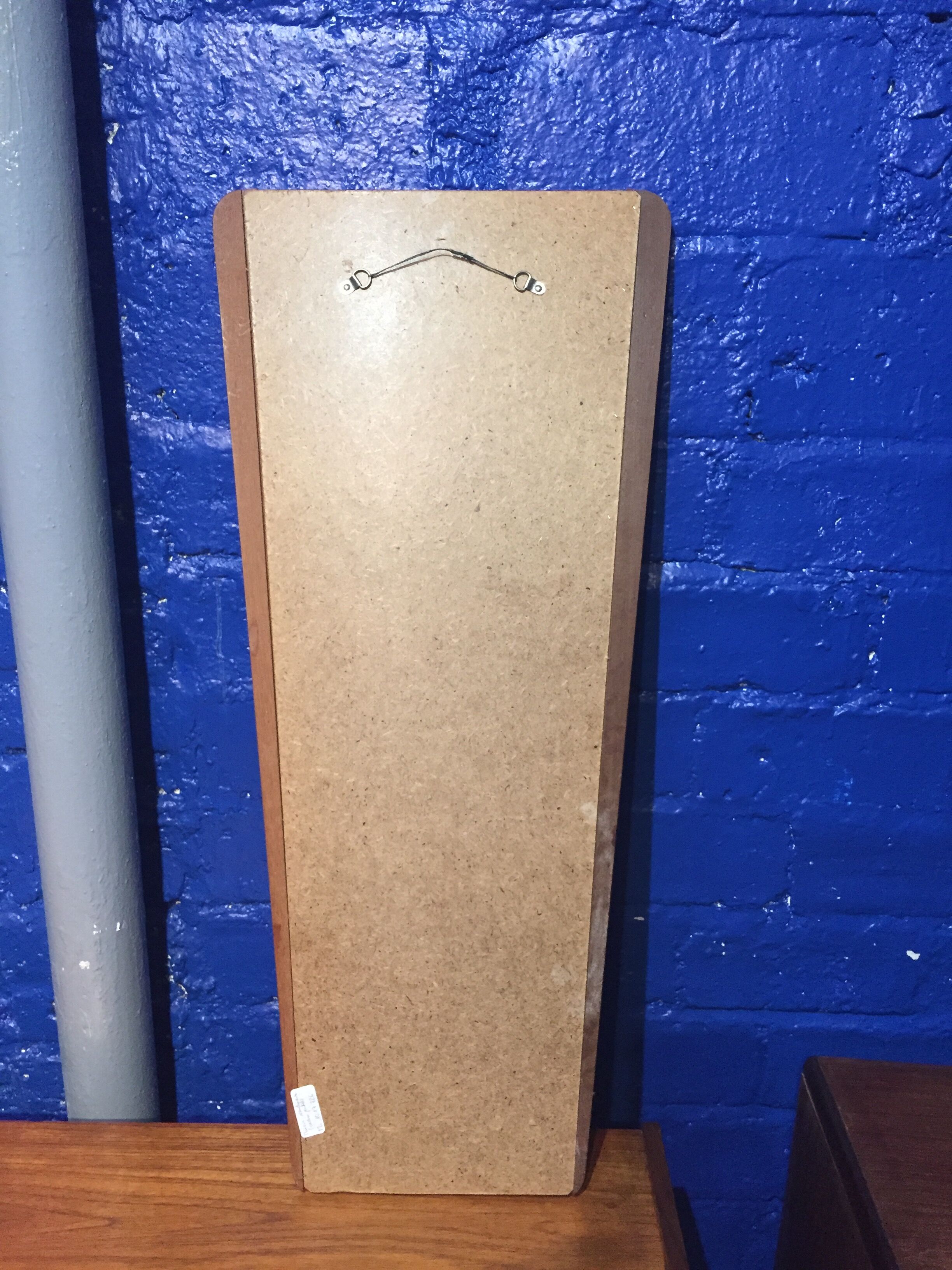 Scandinavian teak mirror 79 x 35 cm