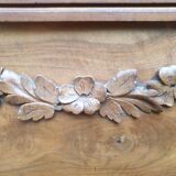 Carved walnut headboard