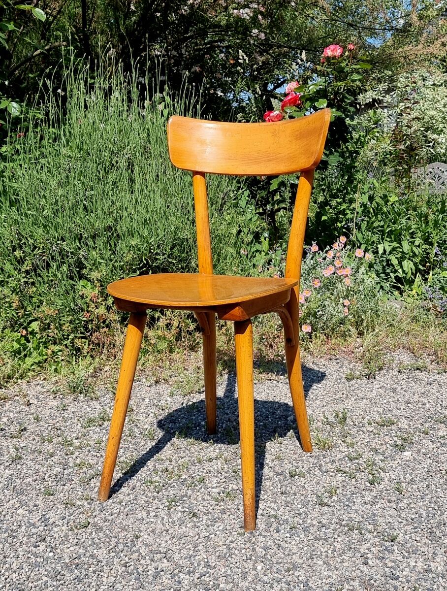 Chaise bistrot de Charmoille années 70