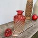 Old bottle pink Baccarat ancient crystal perfume / toilet accessory