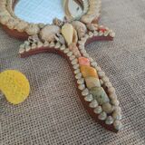 Hand or hanging mirror kitsch shells