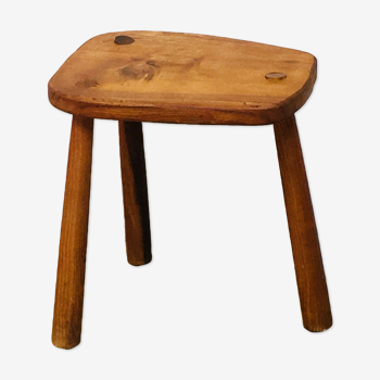 Tabouret bois tripode