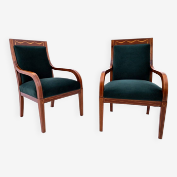 Set of armchairs, Northern Europe, circa 1890.