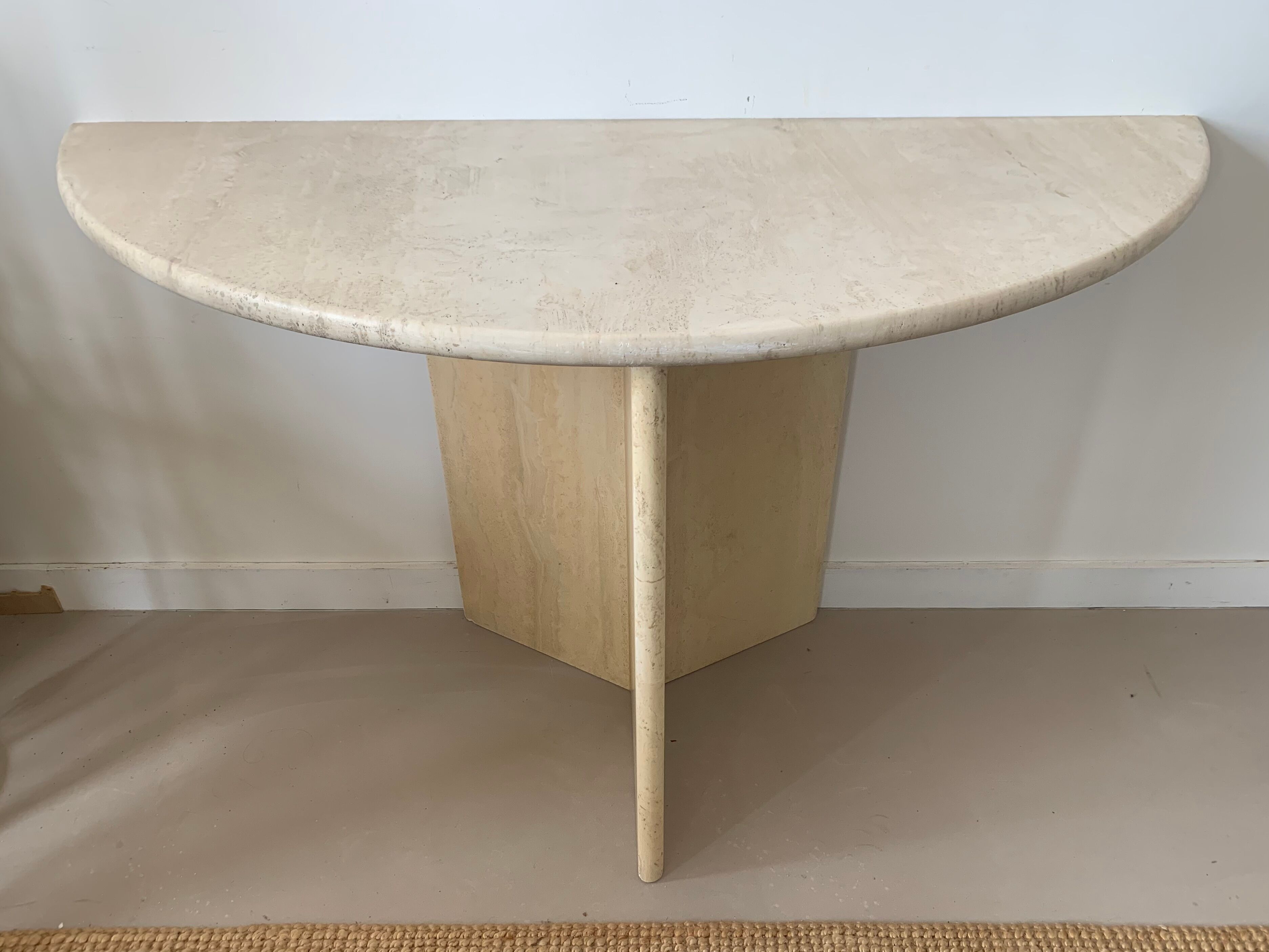 Travertine console in the 70s