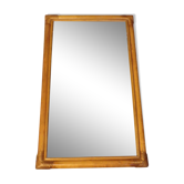 Miroir vintage en bambou et rotin 48X80cm