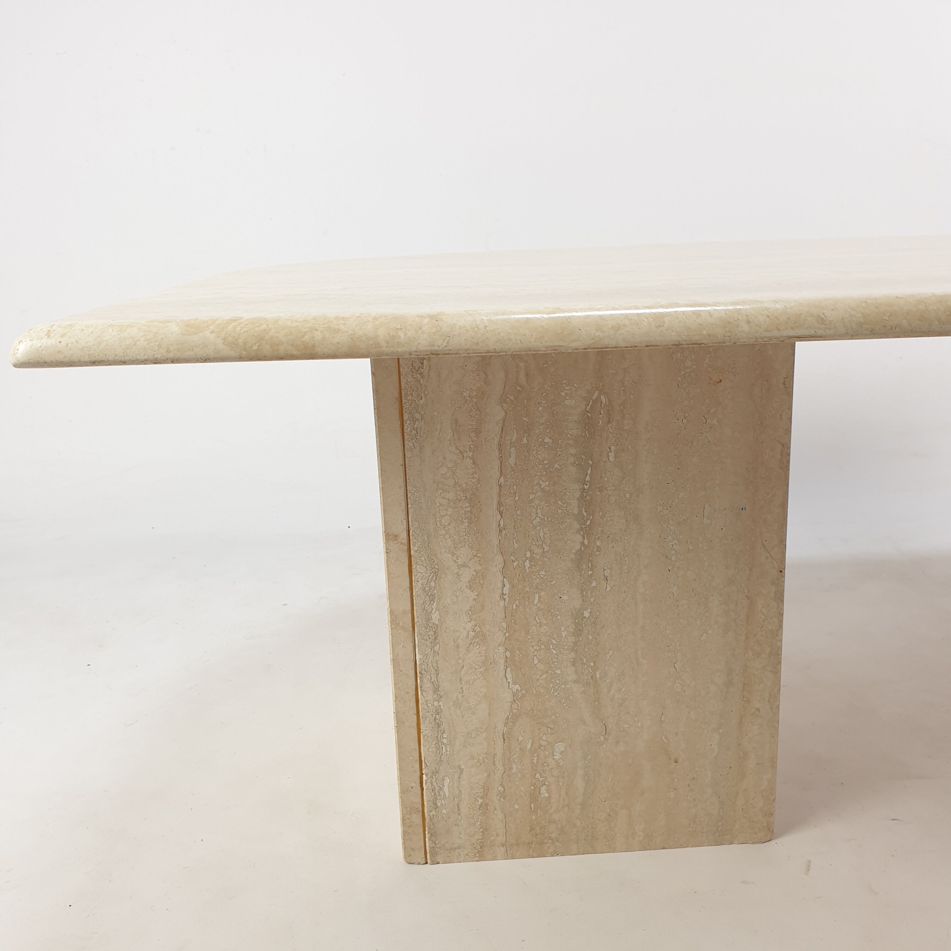 Mid-Century Italian Travertine Coffee Table, 1980s