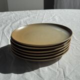 Set of 6 stoneware plates Village France D24