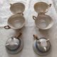 Antique pearlescent porcelain cups