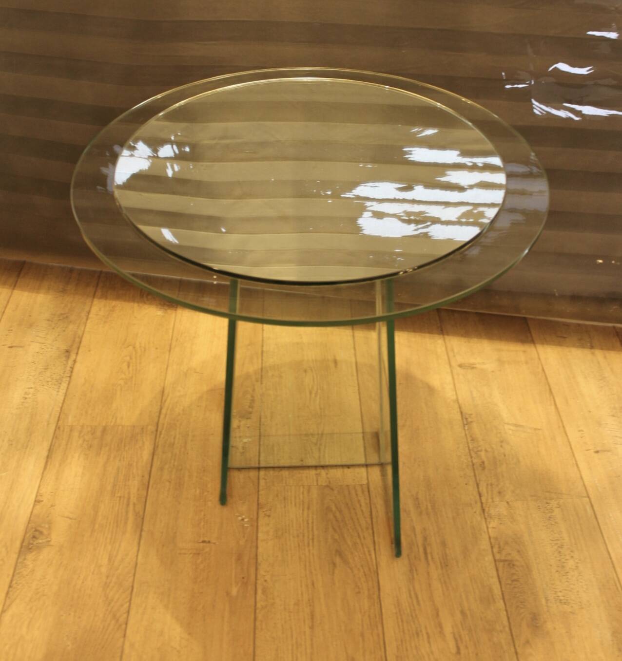 Glass gueridon, 1970