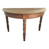Antique half-moon wooden console