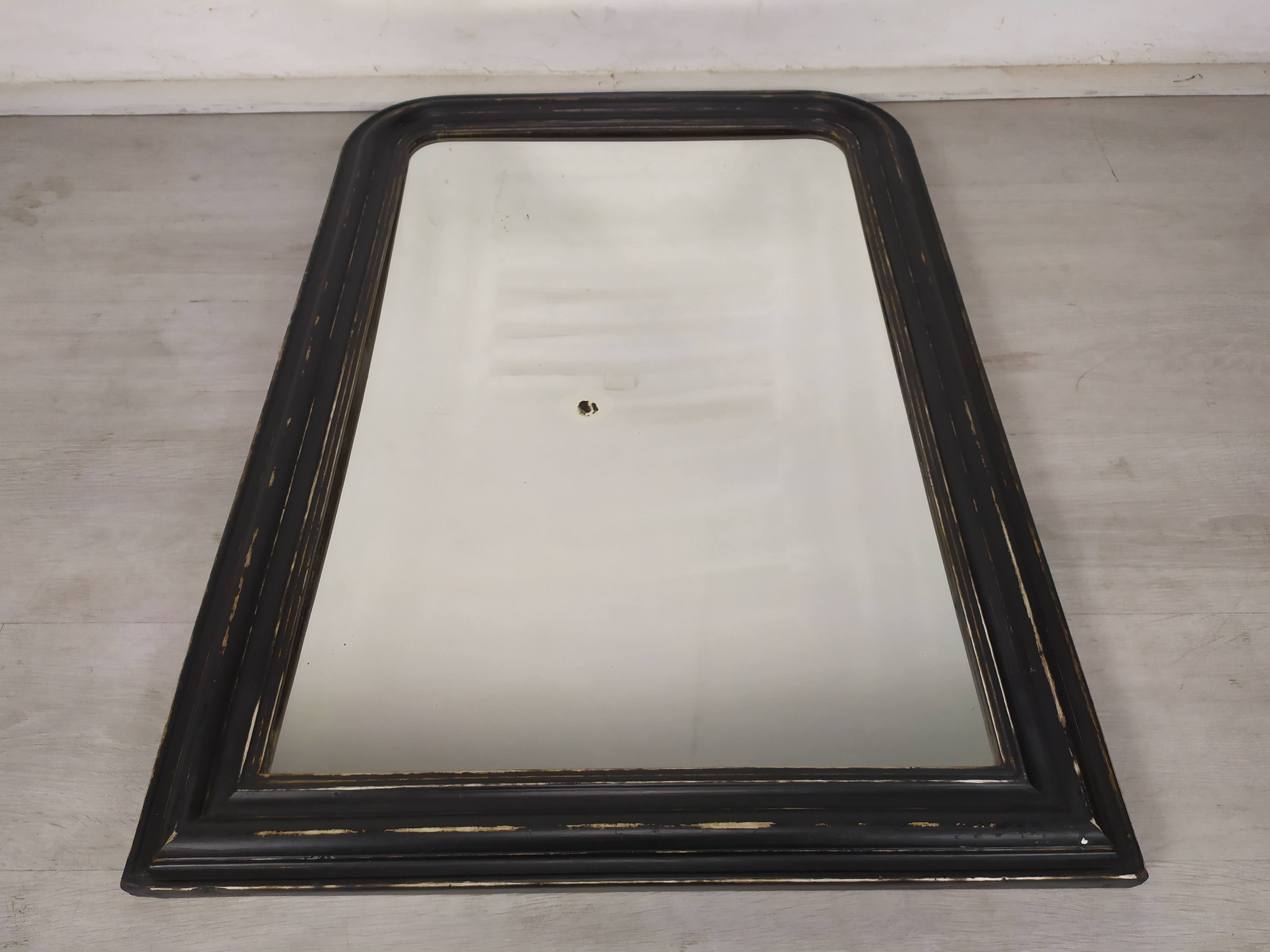 Black Louis Philippe mirror 68x95cm