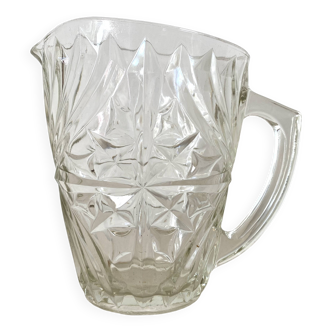 Italy pressed glass pitcher