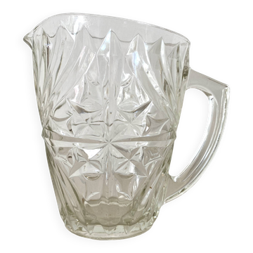 Italy pressed glass pitcher