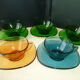 Set of 5 vintage coffee cups made of tempered glass