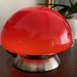 Lampe champignon tactile rouge