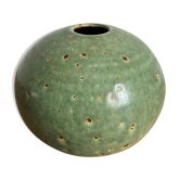 Soliflore boule en grès vert