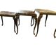 Ensemble de 3 tables gigognes vintage / tables d'appoint en onyx