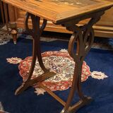 Art Nouveau period side table with marquetry decoration by Auguste
