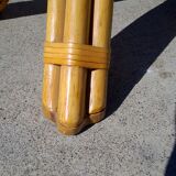 Bamboo and glass dining table