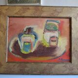 Antoine Ferrari (1910 1995) Still life Oil painting on canvas