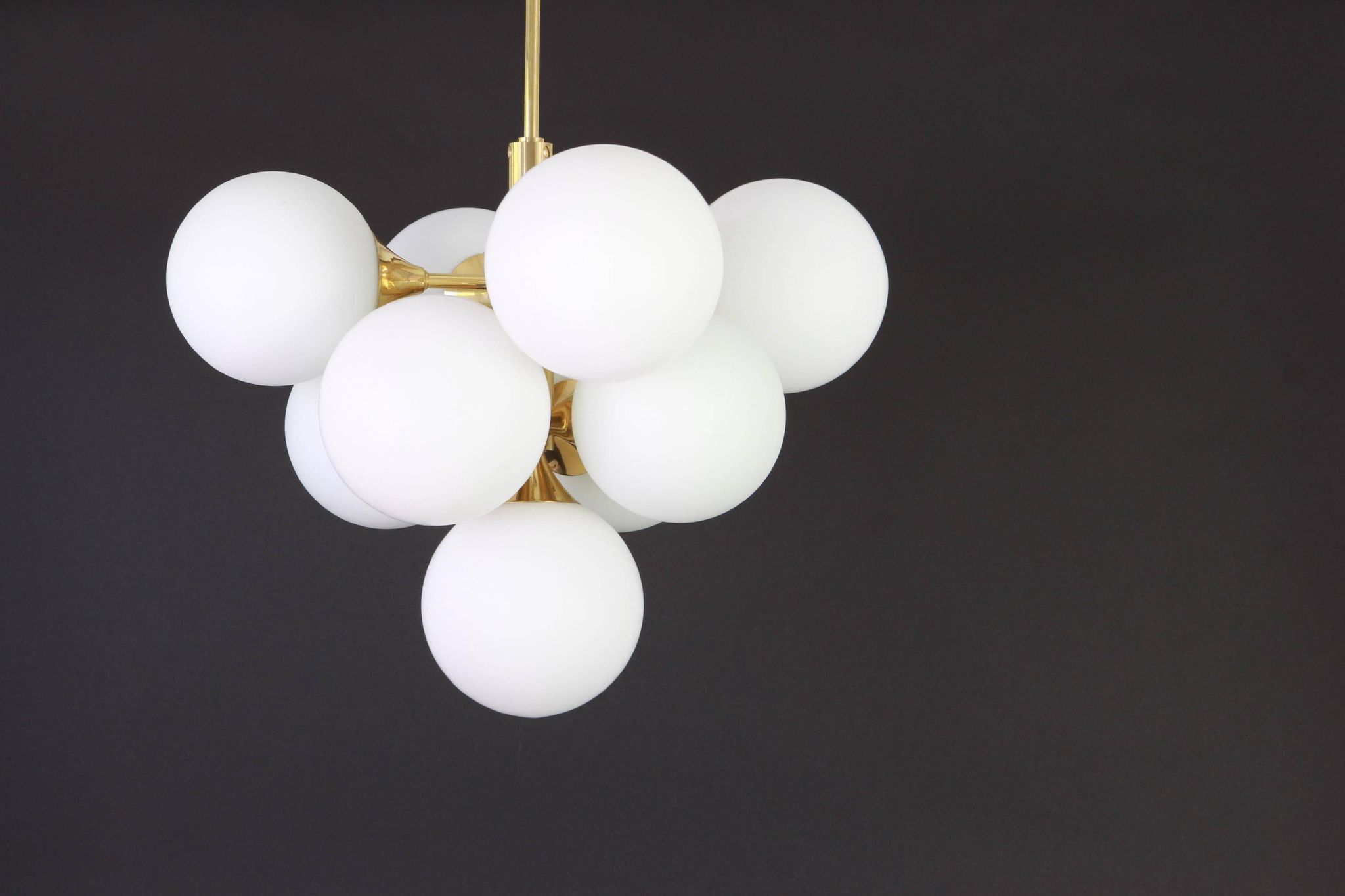 Atomic Lustre in Brass by Kaiser, Germany, 1960s
