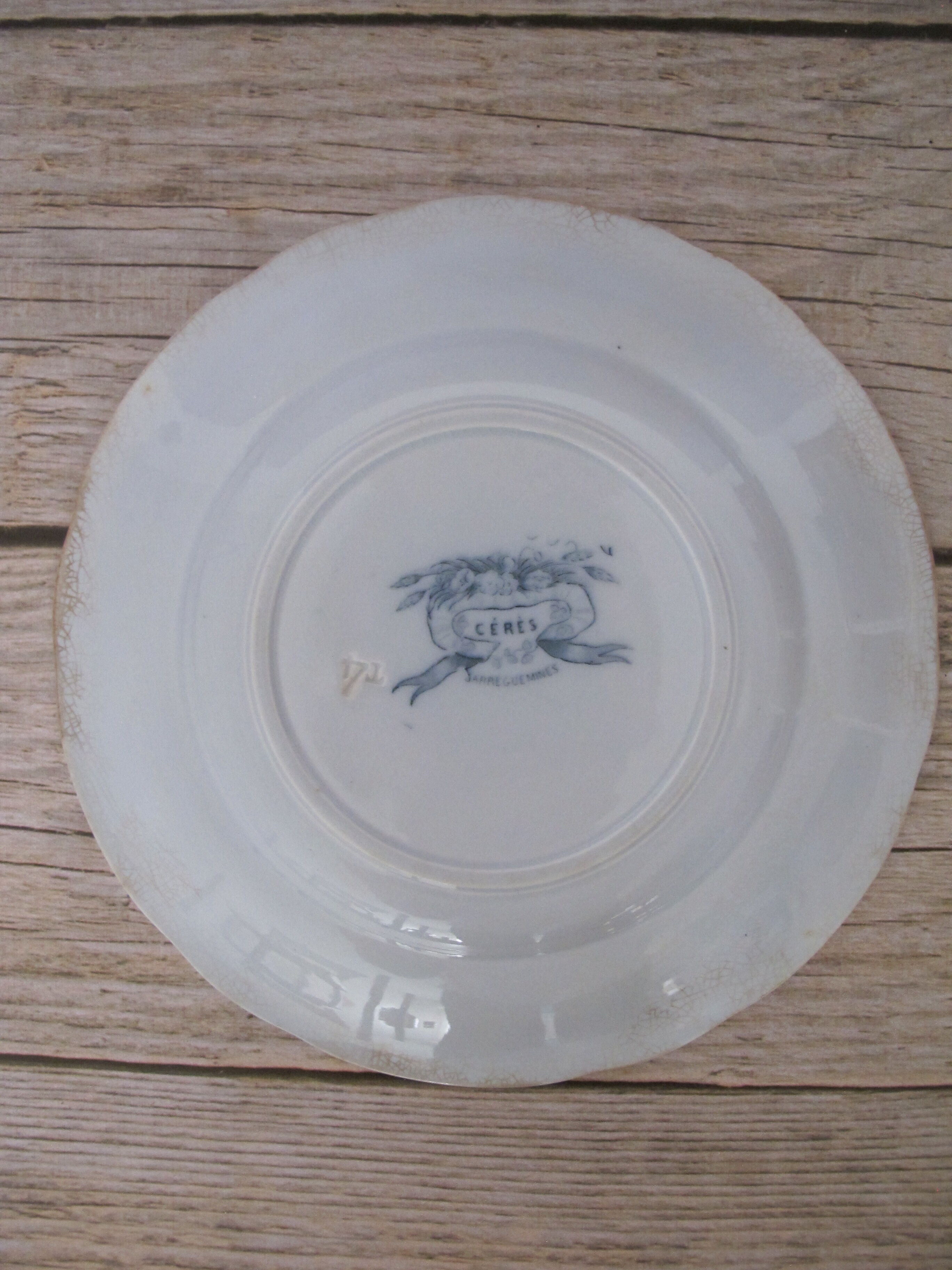 4 plates of Sarreguemines, model "Ceres"