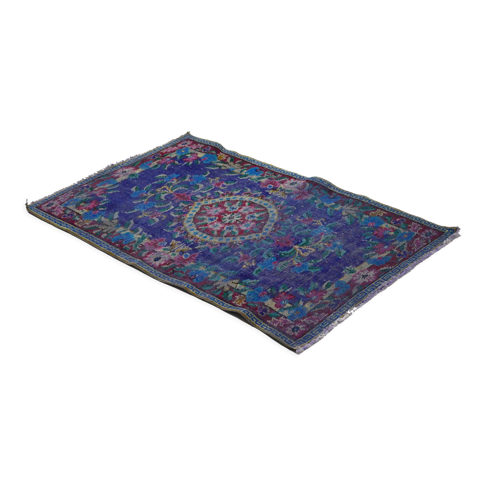 Anatolian handmade vintage rug 153 cm x 104 cm