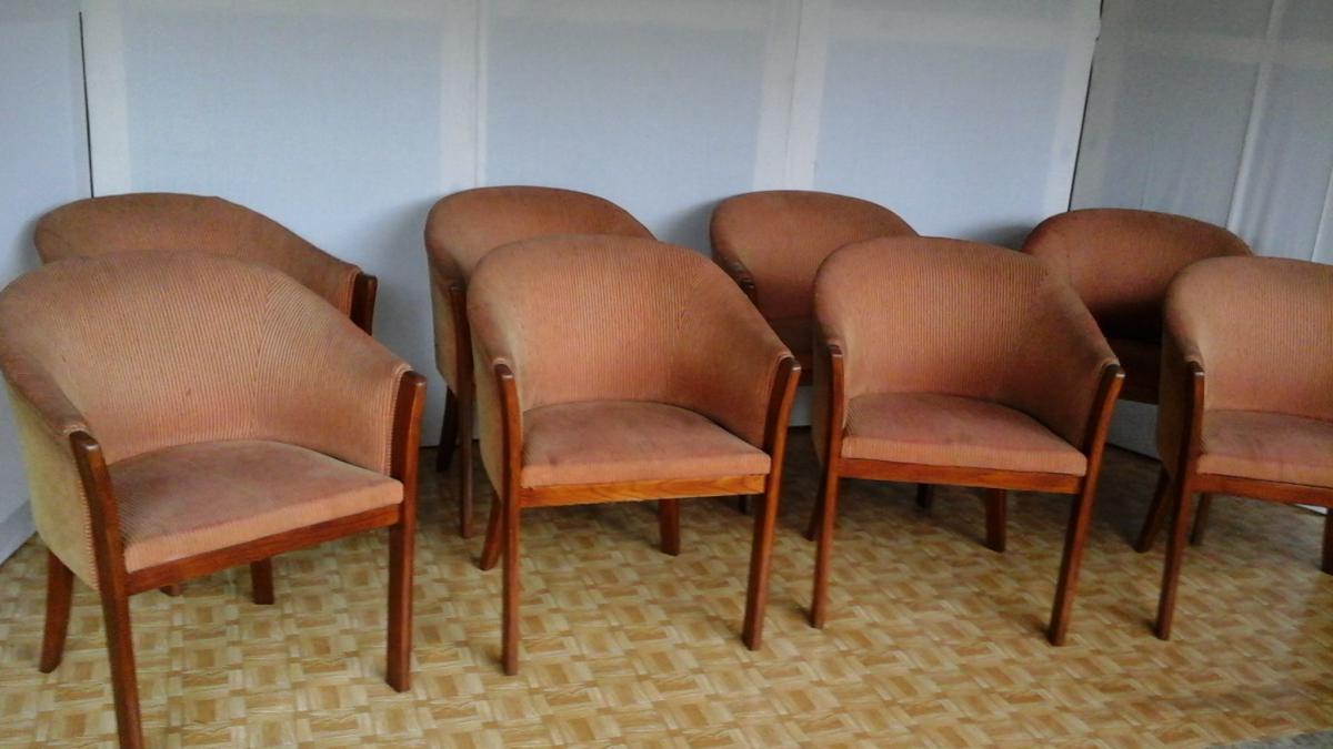 Set of 8 chairs style Art'deco, 1960s