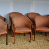 Ensemble De 8 Fauteuils style Art'déco, années 1960