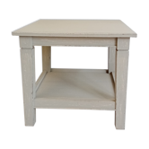 Coffee table square shape beige patinated 50x50 cm