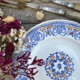 5 assiettes plates Longwy Rouennais
