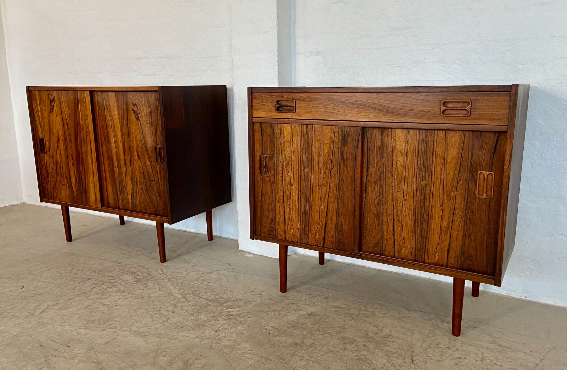 Vintage Danish buffets in rosewood from the 1960s.