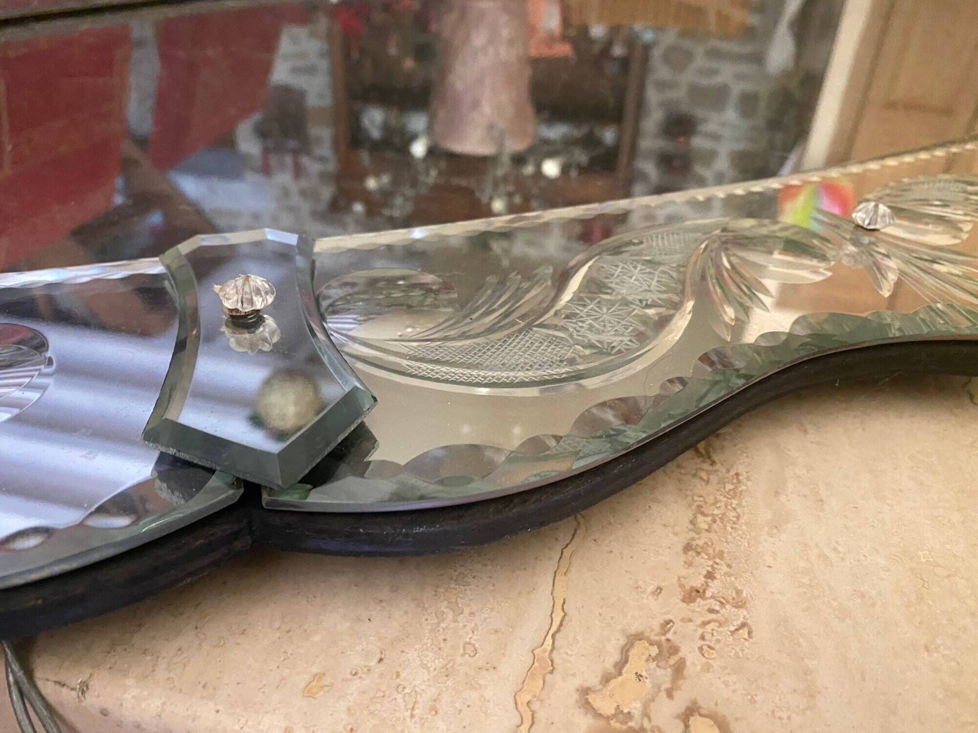 Large Mirror 180cm x 87cm, circa 1960-1970, in the style of Murano.