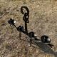 Large vintage brutalist wrought iron candlestick from the 1960s