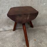Brutalist stool solid oak Mobichalet type