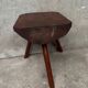Brutalist stool solid oak Mobichalet type